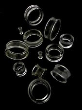 PAIR Acrylic FLARED Flesh Ear plugs **TUNNELS** - CHOOSE COLOUR AND SIZE!