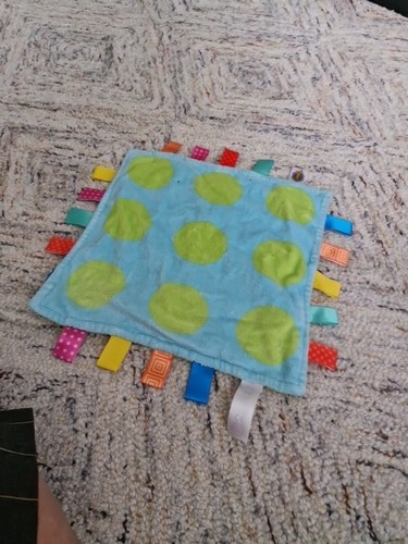 Taggies blue green polka - taggies,