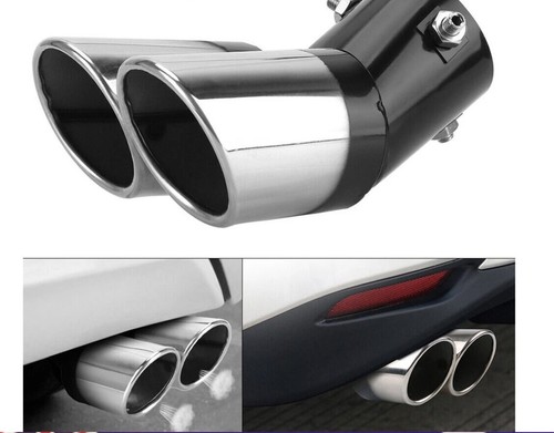 Curved car tailpipe twin - curved,