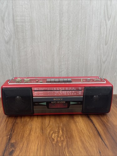 Vintage 80s sony cfs - cfs-220l, red
