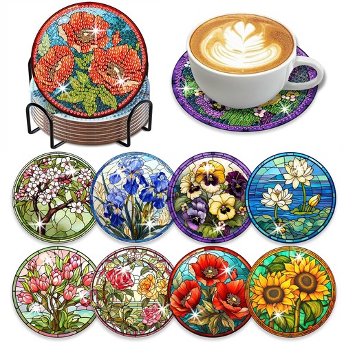 Pcs flowers diamond painting - pcs,