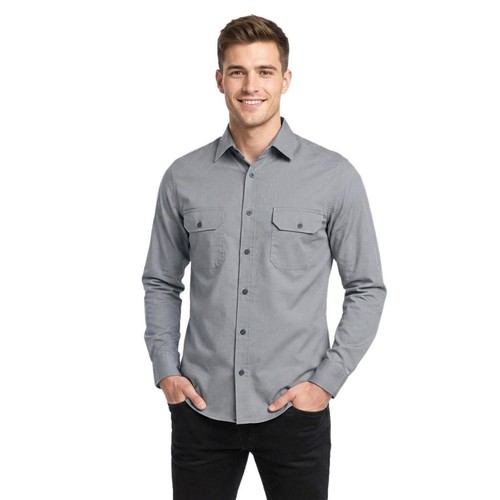 Men relaxed fit solid grey - fit,