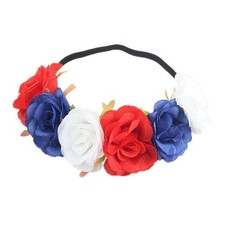Red White Blue Flower Crown