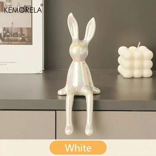 Ceramic sitting rabbit - rabbit, statue
