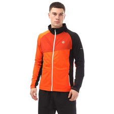 Men's Jacket Dare 2b Touring Stretch Hooded Midlayer in Orange