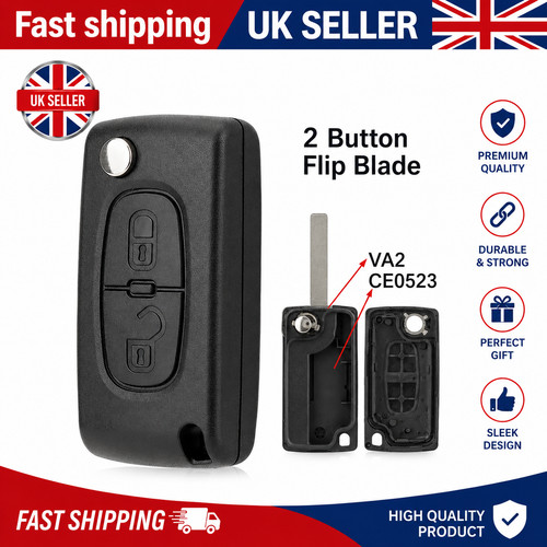 Button flip car key fob - fob, case