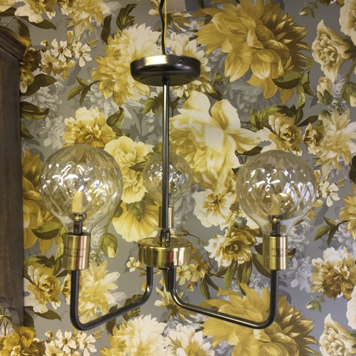 Cognac light cut glass ball - cut,