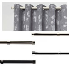 Extendable Curtain Poles with End Finials -1.2m-2.1m/1.6m-3m Full Stop