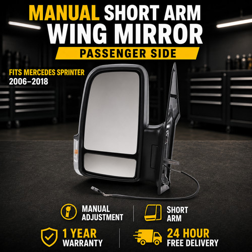 Manual short arm wing - arm, mirror