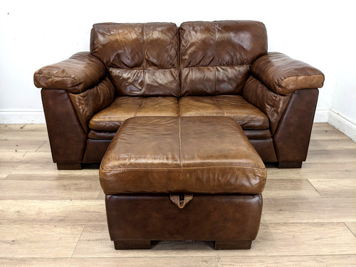Sofa seater tobacco brown - 2,