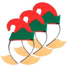 x3 Christmas Elf Hat Headbands