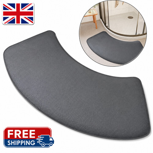 Bathroom absorbent mat curved - bathroom,