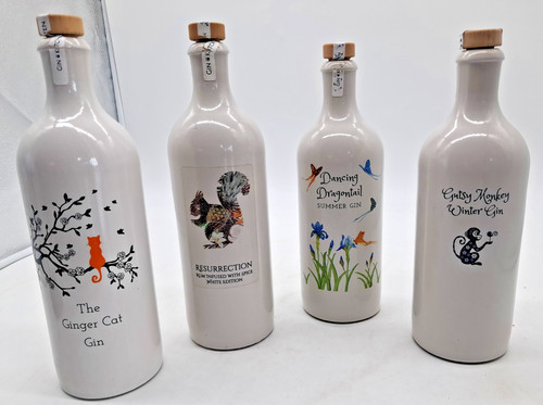 Decorative unusual empty gin - &,