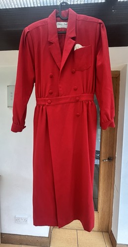 Vintage 1980s red wool - vintage, coat