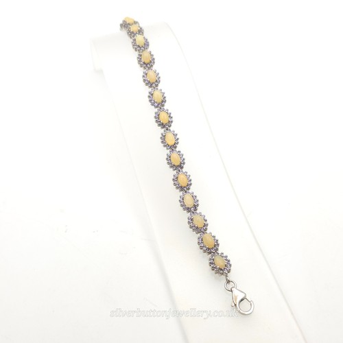 Sterling silver oval cabochon - silver,