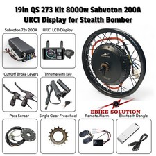 19" QS V3 273 40H Motorcycle 72v 8000W Ebike Motor  Electric Bike Sabvoton UKC1