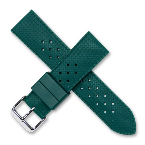 Green silicone rubber watch - rubber,