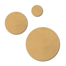 MDF Craft Circles Blanks 3mm 6mm 12mm 18mm Pack Of 5