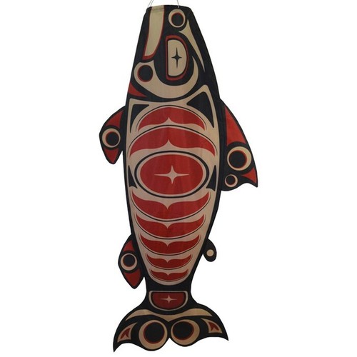 Salmon totem fish windsock - totem,