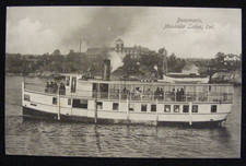 RARE VINTAGE CANADA RP POSTCARD BEAUMARIS MUSKOKA LAKES ONTARIO STEAMSHIP FERRY
