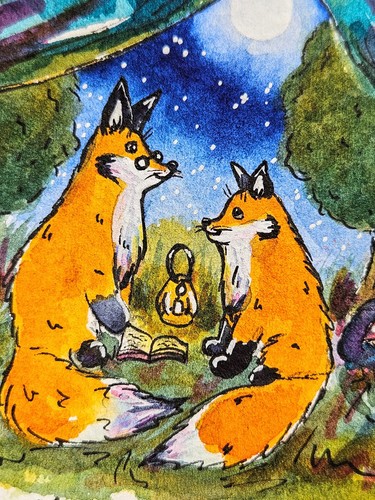 Fox nanny child moon - fox, &