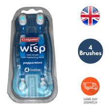 Colgate MaxFresh Wisp 4x Disposable Mini Toothbrush Peppermint - Pack of 1