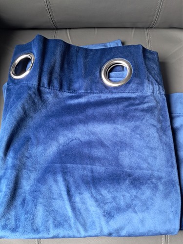Pair blue curtains - pair, of