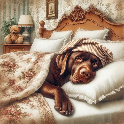 Chocolate labrador cross - chocolate,
