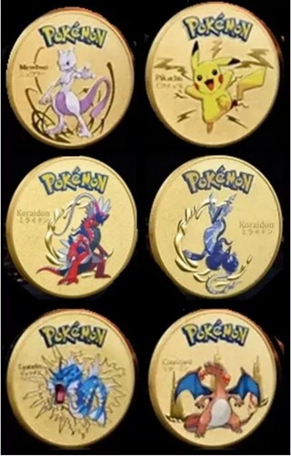 Pokemon coin collectable gold - pokemon,