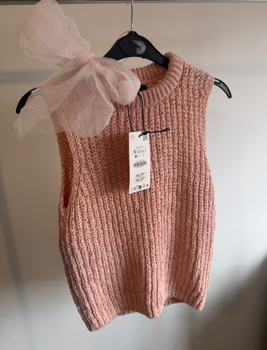 Zara pink sweater vest jumper - zara,
