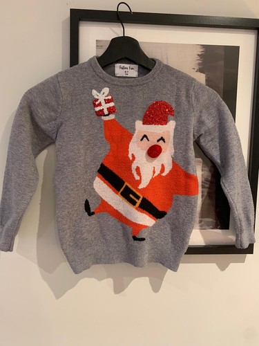 Girls christmas santa - santa, jumper