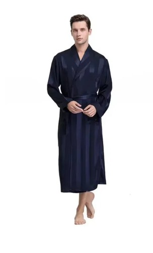 Mens satin silk robe long - silk,