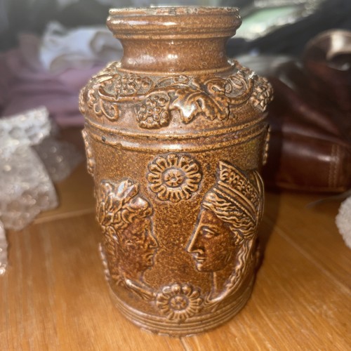 Antique stoneware tobacco jar - antique,