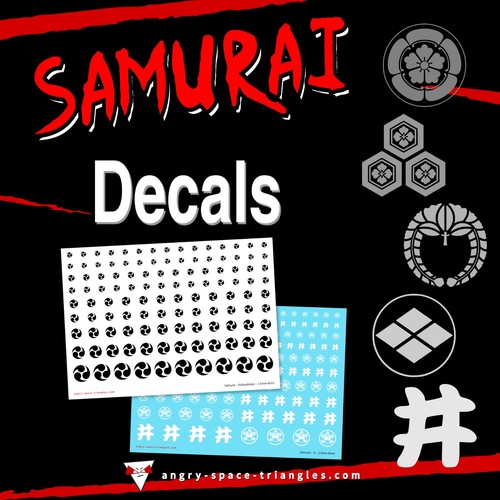 Samurai clan decals water - samurai,