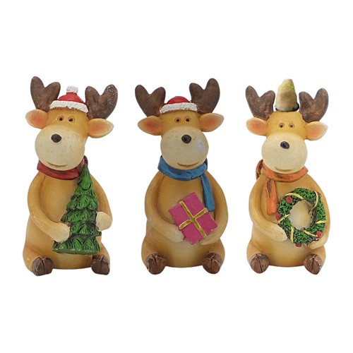 Christmas resin elk figurine - elk,