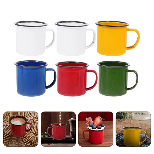 Reusable enamel coffee mugs - enamel,