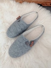 Felt Sheep Wool Slippers Mules