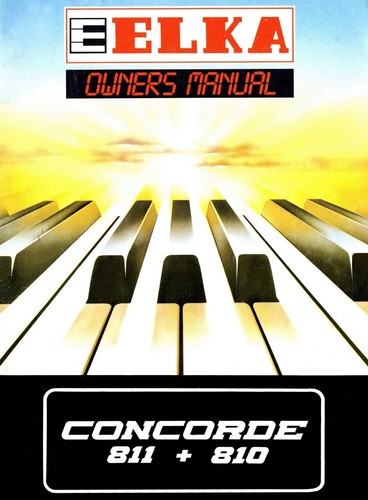 Elka concorde 810 811 user - concorde,