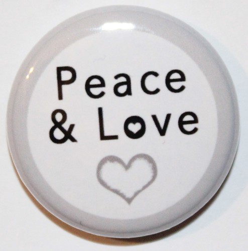 Peace love - (25mm), 'peace