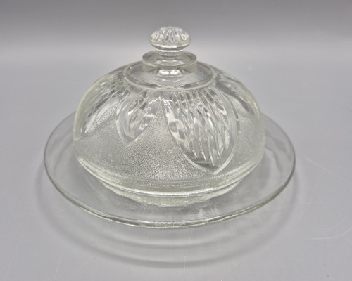 Vintage clear pressed glass - pressed,