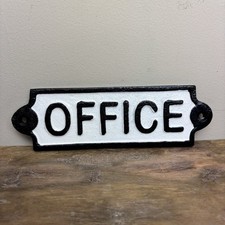 Office Door Sign - Black And