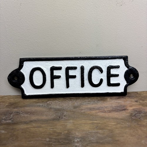 Office door sign black - office,