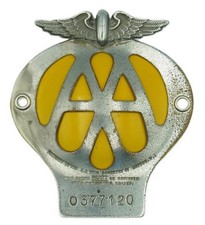 Oct 1946 - Jan 1951 Automobile Association AA Car Badge Auto Emblem No. O377120
