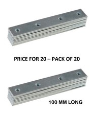 20 Steel Mending Fixing Plate Flat Brackets Straight Repair Braces Joining 100mm