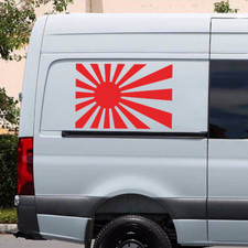 Rising Sun Flag Car Bonnet Sticker Vinyl Graphic Decal Camper Wall Art VW Van