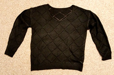 Black ladies jumper, long sleeves, Label XL, new