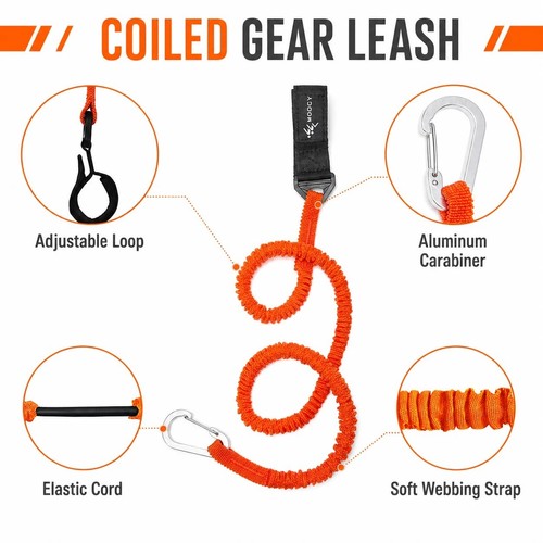 Coiled paddle leash - coiled,