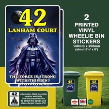 2 Wheelie Bin Stickers -
