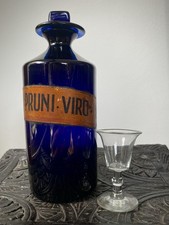 Antique 18th Century Apothecary Bottle and Dose Glass