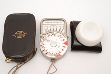 WESTON MASTER V EXPOSURE LIGHT METER WITH INVERCONE & CASES WORKING ORDER